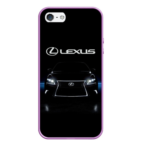 Чехол для iPhone 5/5S матовый Lexus, цвет сиреневый