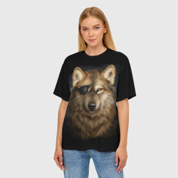 Женская футболка oversize 3D Морской волк - фото 2