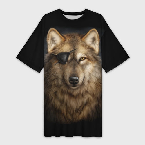 Платье-футболка 3D Морской волк, цвет 3D печать