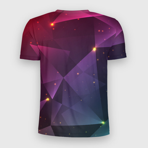 Мужская футболка 3D Slim Colorful triangles, цвет 3D печать - фото 2