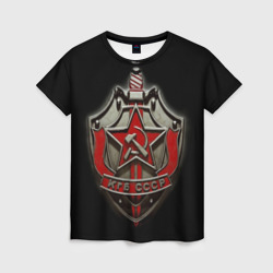 Женская футболка 3D КГБ