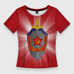 Женская футболка 3D Slim КГБ