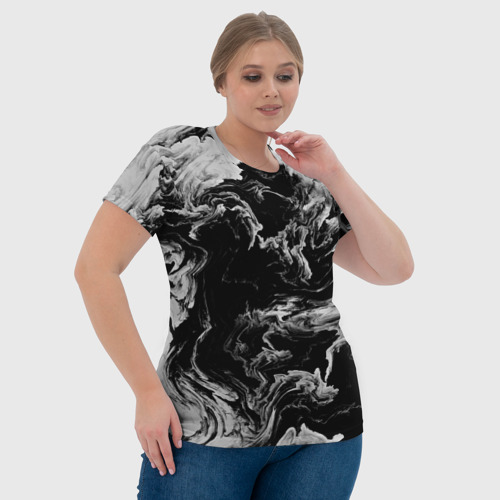 Женская футболка 3D vortex gray, цвет 3D печать - фото 6