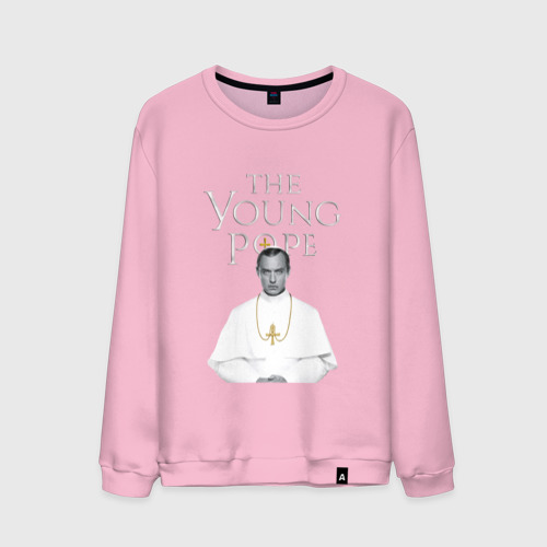 Мужской свитшот хлопок Молодой Папа The Young Pope, цвет светло-розовый