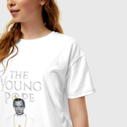 Женская футболка хлопок Oversize Молодой Папа The Young Pope - фото 2