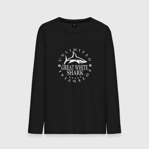Мужской лонгслив хлопок White Shark Black