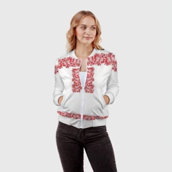 Женский бомбер 3D Вышиванка - фото 2