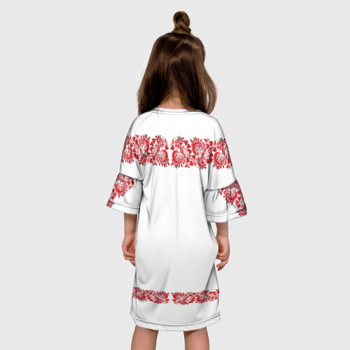 Детское платье 3D Вышиванка, цвет 3D печать - фото 5