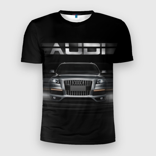 Мужская футболка 3D Slim Audi Q7 скорость, цвет 3D печать