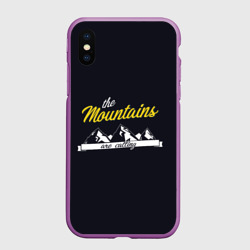 Чехол для iPhone XS Max матовый Горы зовут