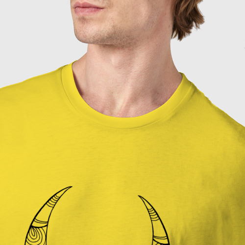 Мужская футболка хлопок Телец, цвет желтый - фото 6