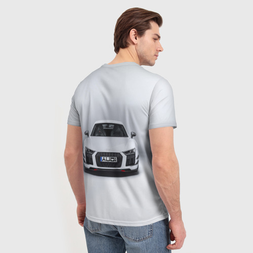 Мужская футболка 3D Audi серебро, цвет 3D печать - фото 4