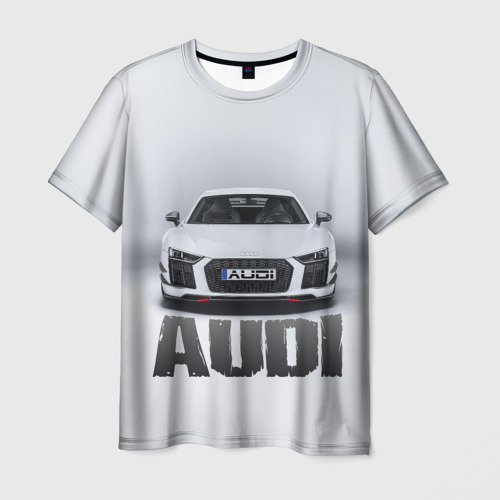 Мужская футболка 3D Audi серебро