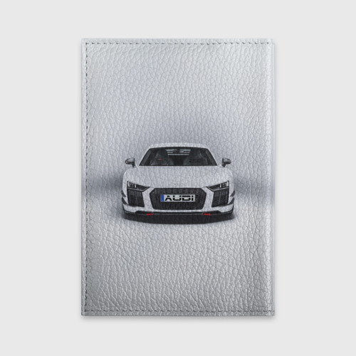 Обложка для автодокументов Audi серебро, цвет оранжевый - фото 2
