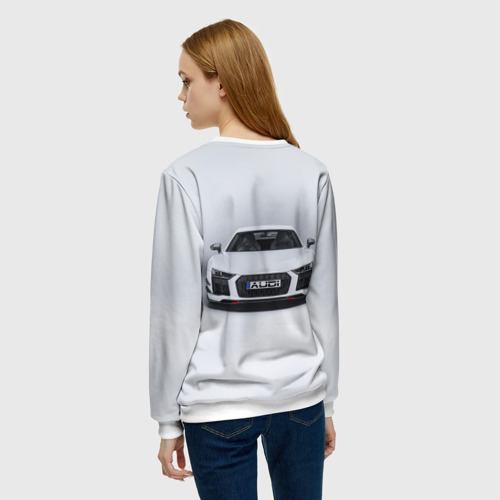 Женский свитшот 3D Audi серебро, цвет 3D печать - фото 4