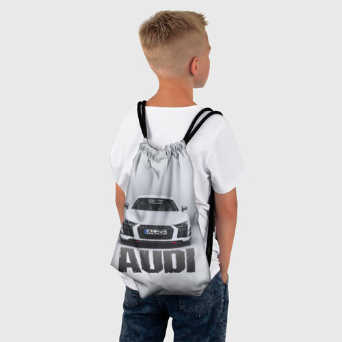 Рюкзак-мешок 3D Audi серебро - фото 4