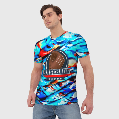 Мужская футболка 3D Бейсбол color - фото 3