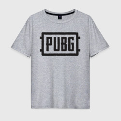 Мужская футболка хлопок Oversize PUBG Логотип игры