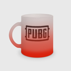 Кружка матовая стеклянная PUBG Логотип игры