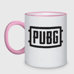 Кружка двухцветная PUBG Логотип игры