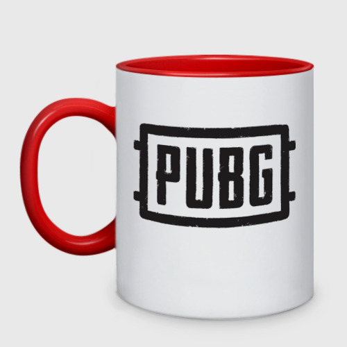 Кружка двухцветная PUBG Логотип игры