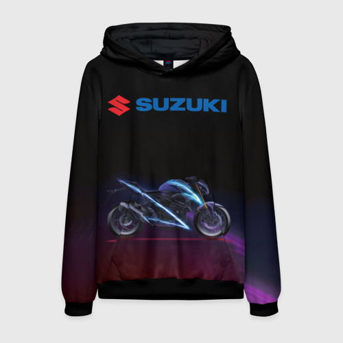 Мужская толстовка 3D Suzuki, цвет черный