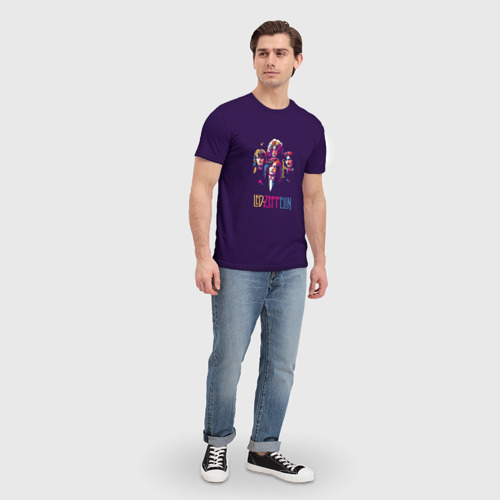 Мужская футболка 3D Led Zeppelin Color - фото 5