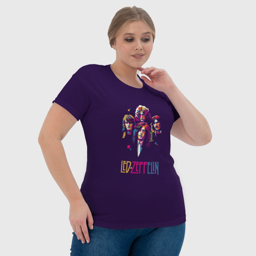 Женская футболка 3D Led Zeppelin Color, цвет 3D печать - фото 6