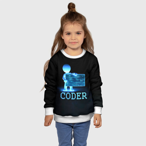 Детский свитшот 3D Coder - программист кодировщик, цвет 3D печать - фото 7