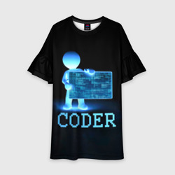 Детское платье 3D Coder - программист кодировщик