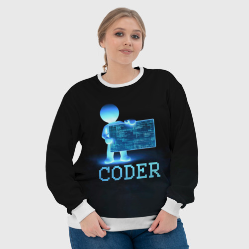 Женский свитшот 3D Coder - программист кодировщик - фото 6