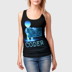 Женская майка 3D Coder - программист кодировщик - фото 2