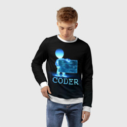 Детский свитшот 3D Coder - программист кодировщик - фото 2