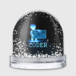 Игрушка Снежный шар Coder - программист кодировщик