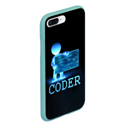 Чехол для iPhone 7Plus/8 Plus матовый Coder - программист кодировщик - фото 2