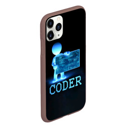 Чехол для iPhone 11 Pro Max матовый Coder - программист кодировщик - фото 2