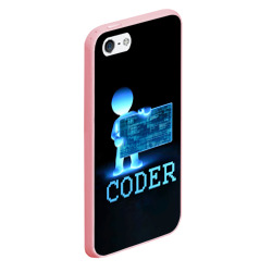 Чехол для iPhone 5/5S матовый Coder - программист кодировщик - фото 2