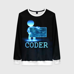 Женский свитшот 3D Coder - программист кодировщик