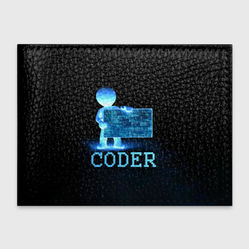 Обложка для студенческого билета Coder - программист кодировщик, цвет красный