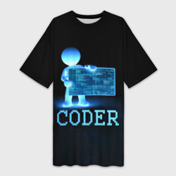Платье-футболка 3D Coder - программист кодировщик