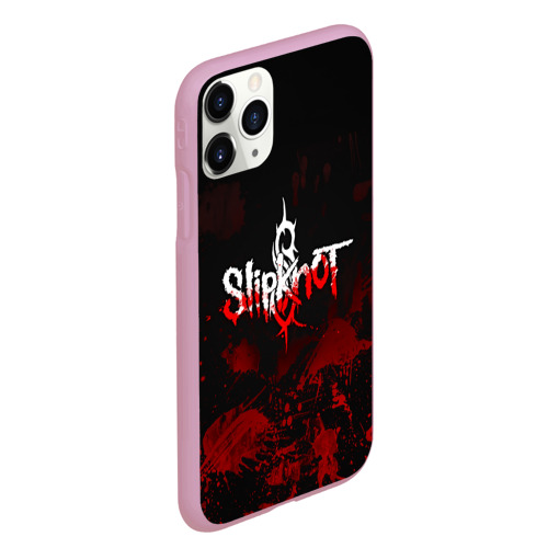 Чехол для iPhone 11 Pro Max матовый Slipknot пятна, цвет розовый - фото 3