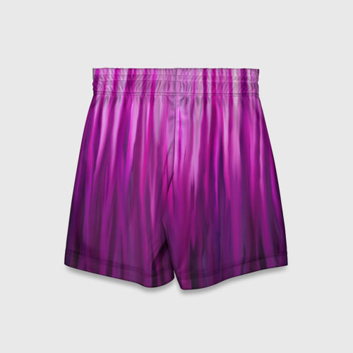 Детские спортивные шорты 3D фиолетово-черные краски, цвет 3D печать - фото 2