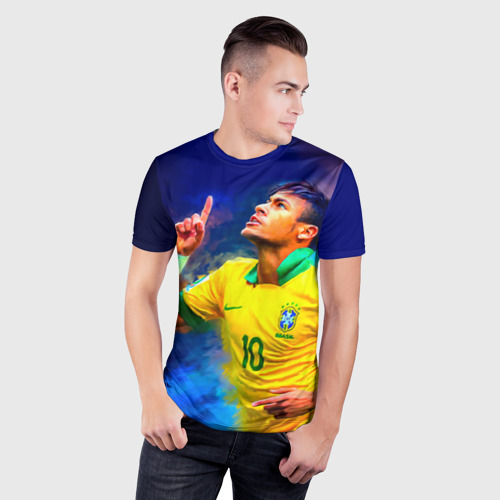Мужская футболка 3D Slim Neymar, цвет 3D печать - фото 3
