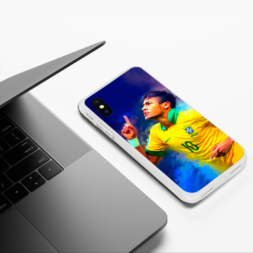 Чехол для iPhone XS Max матовый Neymar, цвет белый - фото 5