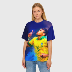 Женская футболка oversize 3D Neymar - фото 2