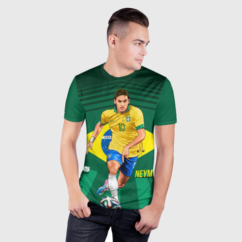 Мужская футболка 3D Slim Neymar, цвет 3D печать - фото 3