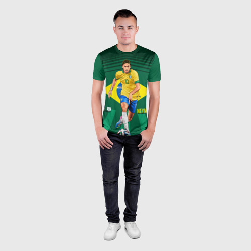 Мужская футболка 3D Slim Neymar, цвет 3D печать - фото 4