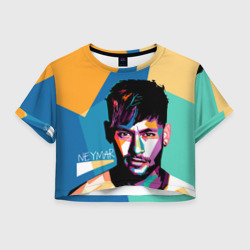 Женская футболка Crop-top 3D Neymar