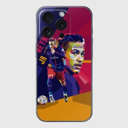 Чехол для iPhone 16 Pro Max силиконовый с защитой камеры Neymar