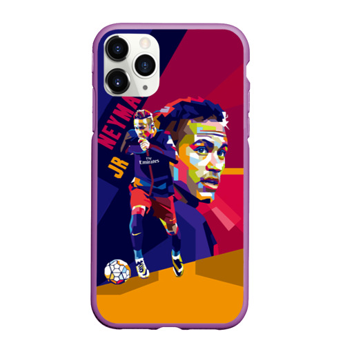 Чехол для iPhone 11 Pro матовый Neymar, цвет фиолетовый